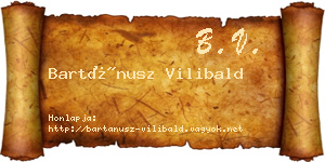 Bartánusz Vilibald névjegykártya